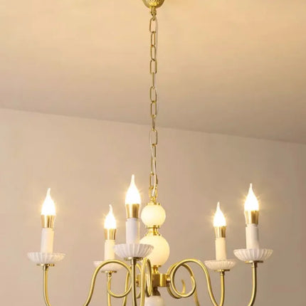 Lustre vintage en cuivre pour restaurant et salon — LZ4X9P