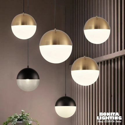 Suspension nordique en verre à motif carreaux pour décoration moderne — LZ4X9M