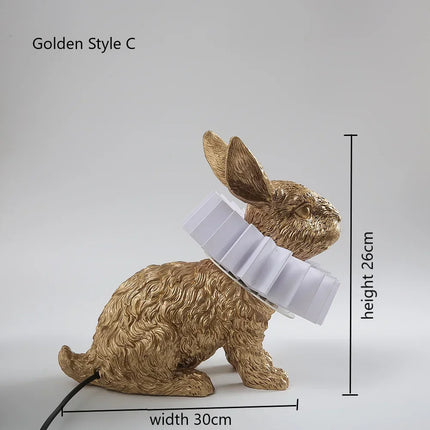 Lampe de chevet décorative en résine forme lapin style nordique — LZ4X9P2Q