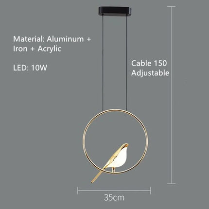 Lampadaire LED postmoderne oiseau doré galvanoplastie pour salon et chambre — LZ4X9J