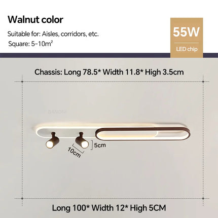 Plafonnier LED moderne avec spot orientable pour décoration intérieure — LZ4X9P
