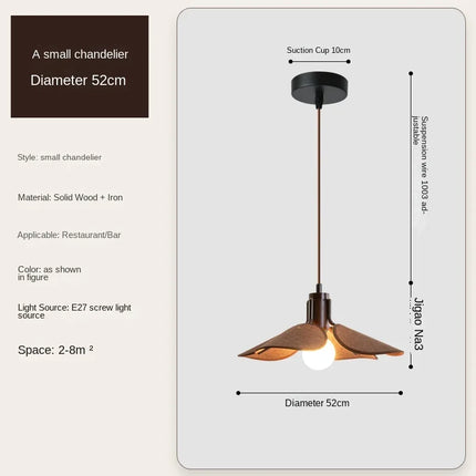 Suspension en bois style wabi-sabi pour restaurant et bar — LZ4X9M