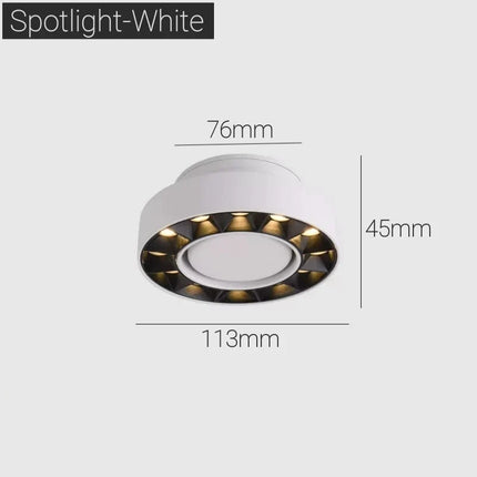 Plafonnier spot LED anti-éblouissement à anneau pliable monté sur surface — LZ4XJ9