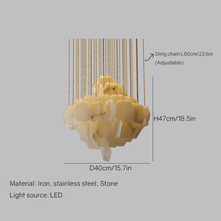 Lustre moderne en pierre naturelle pour décoration intérieure 2024 — LZ4X7Q9J