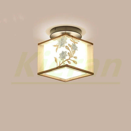 Plafonnier LED moderne motif lotus et oiseau pour hôtel et KTV — LZ4X9T