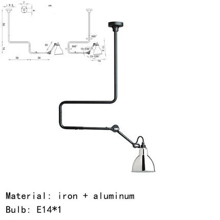 Suspension rotative en métal pour éclairage design — LZ4X9M