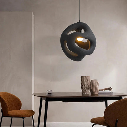Suspension haut de gamme en résine LED style wabi-sabi — LZ4FJ9