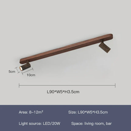 Lustre LED moderne imitation bois pour intérieur — LZ4X9Q2F