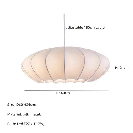 Suspension en soie style Wabi Sabi pour décoration intérieure moderne — LZ4X9Q2M