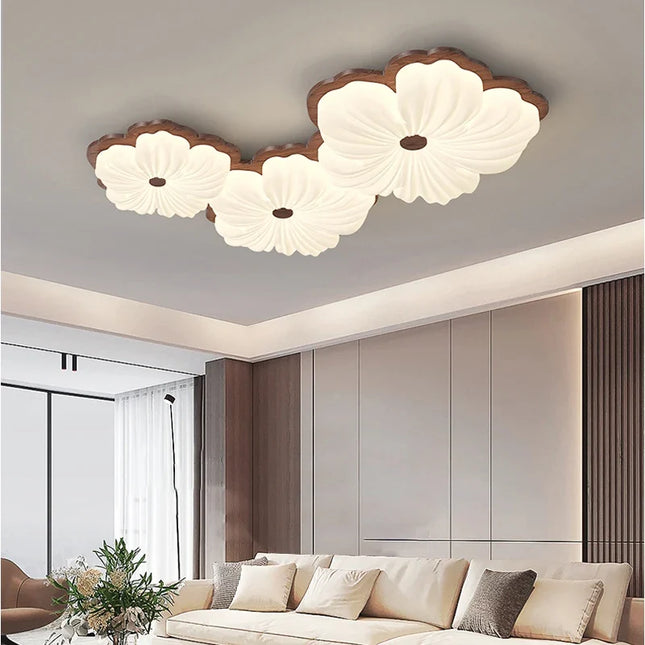 Plafonnier moderne en bois à motif floral pour intérieur — LZ4X9T2