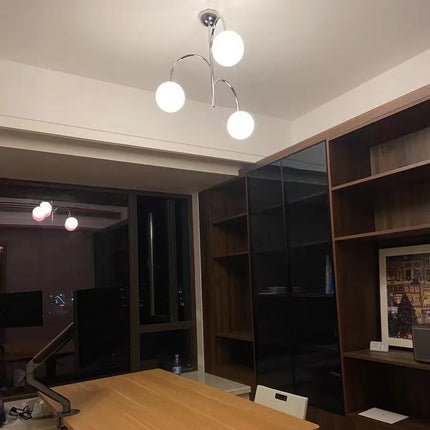 Lustre suspension boule en verre style scandinave avec câble — LZ4X9M