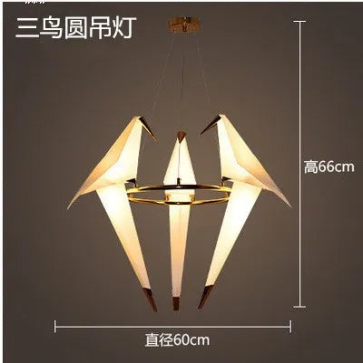 Suspension LED design nordique en acrylique forme oiseau — LZ4X9P