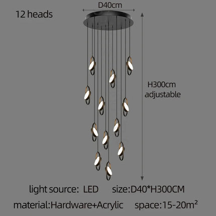 Suspension luminaire en anneau ovale design — LZ4P9XQ