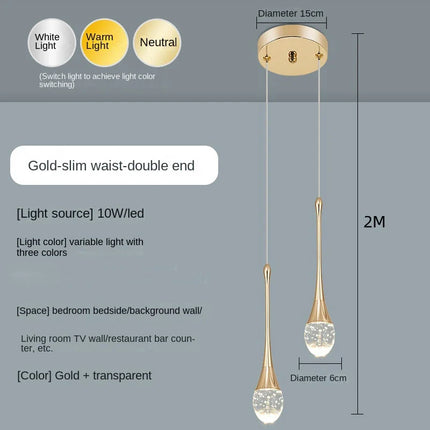 Suspension moderne en cristal design épuré — LZ4X9T