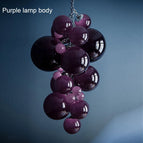 Corps de lampe violet / Blanc froid / D80X120cm