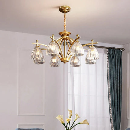 Lustre rétro en verre pour une ambiance élégante et lumineuse — LZ4G7XQ