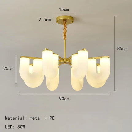 Lustre moderne en acrylique et métal doré pour intérieur chic — LZ4M9X2