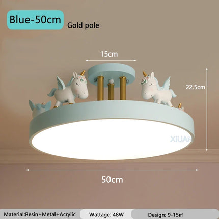 Lustre enfant avec motif cheval pour chambre garçon et fille — LZ4X9T