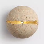 Travertin jaune / D20xL16cm 3KG / Blanc chaud (2700-3500K)