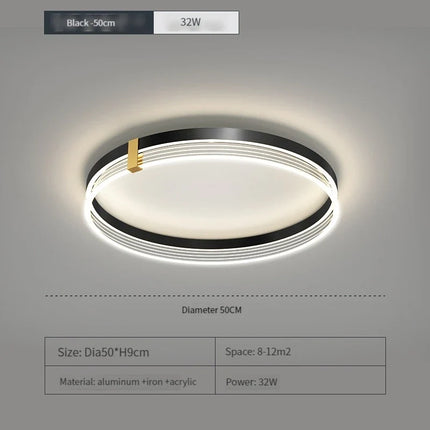 Plafonnier Led minimaliste avec télécommande