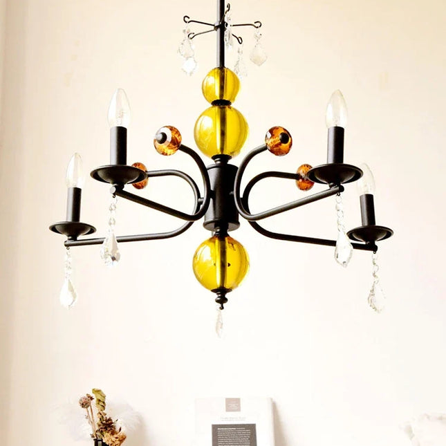 Lustre LED vintage en cristal pour décoration intérieure — LZ4X9P2