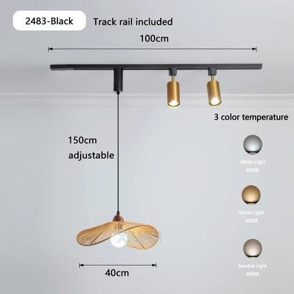 Suspension wabi-sabi en métal et bois pour boutique — LZ4XJ7