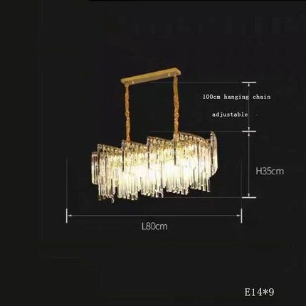Lustre en cristal dimmable pour ambiance élégante — LZ4G7XQ
