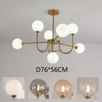 Gold 7 heads / Frosted Glass / Warm White 3000K | CHINA