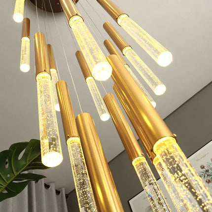 Lustre suspension LED en cristal pour éclairage intérieur décoratif — LZ4XJ9