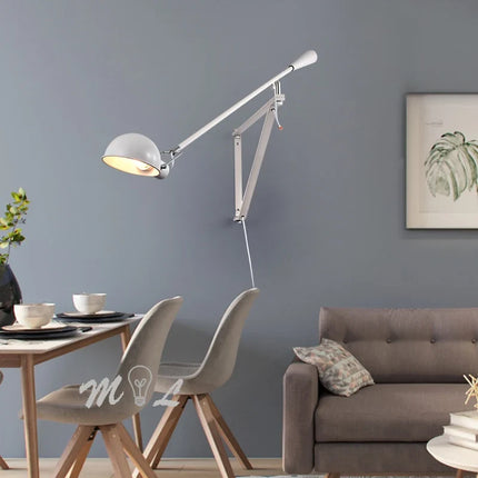 Applique murale nordique rotative avec LED design élégant en fer — LZ4X9Q2