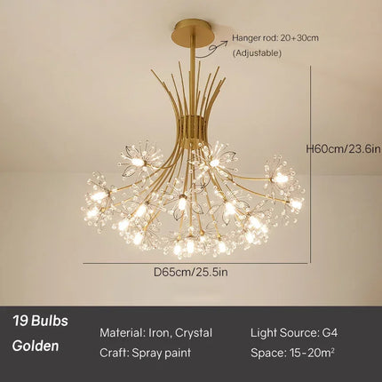 Suspension plafonnier design pissenlit pour salon et salle à manger — LZ4Q7N2
