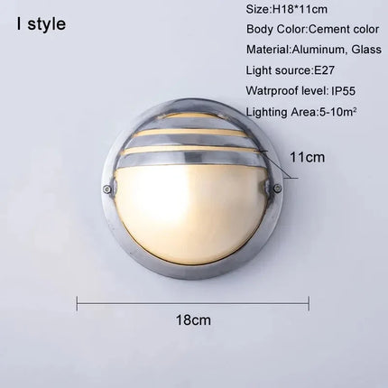 Applique murale LED rétro en aluminium étanche pour intérieur et extérieur — LZ4P9XQ