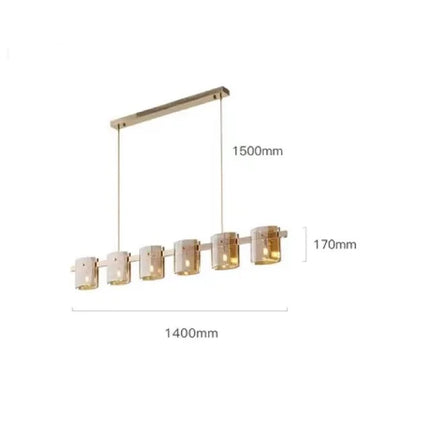 Lustre en verre fumé pour décoration élégante — LZ4X9T