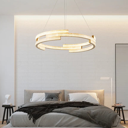 suspension design circulaire élégante pour intérieur moderne