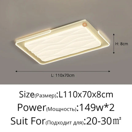 Plafonnier LED moderne style français avec télécommande et lumière chaude — LZ4X9T2