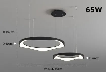 Lustre circulaire LED au design nordique moderne et créatif — LZ4P9XQ