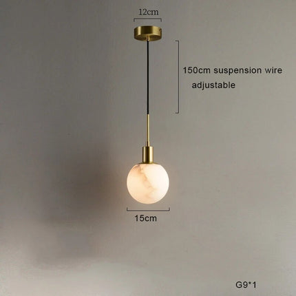 Suspension LED minimaliste en marbre — LZ4X9T1