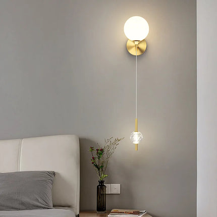 Applique murale moderne en laiton avec 3 abat-jours interchangeables — LZ4X9T