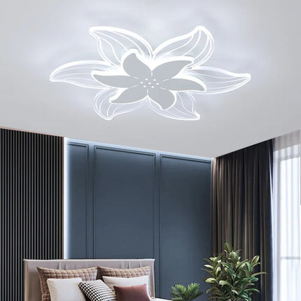 Plafonnier LED art déco à motif fleuri pour bureau et étude — LZ3F9XQ