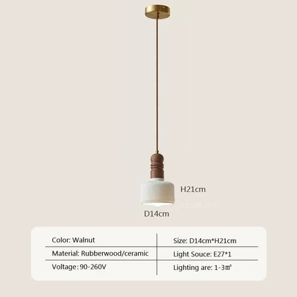 Lustre suspension nordique en bois massif pour intérieur — LZ4X9P