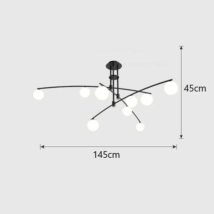 Lustre LED moderne en verre pour salon et cuisine Youlaike — LZ4P9XQ