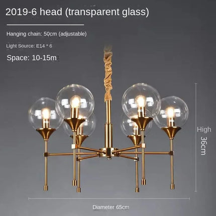 Lustre suspension nordique au design moderne pour ambiance élégante — LZ4X9T