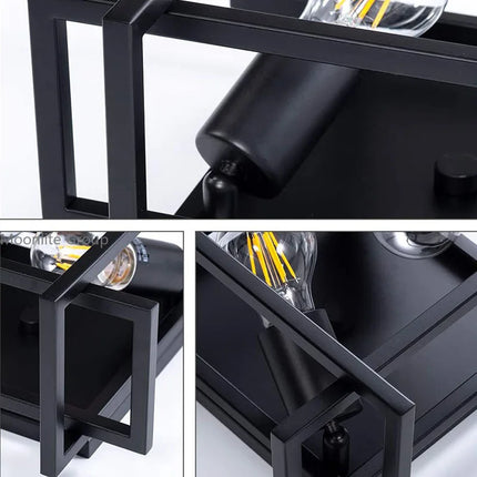 Plafonnier vintage en fer forgé avec suspensions rondes — LZ4X9Q2