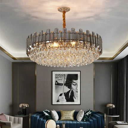 Lustre en cristal K9 avec éclairage LED pour décoration intérieure élégante — LZ4XJ9