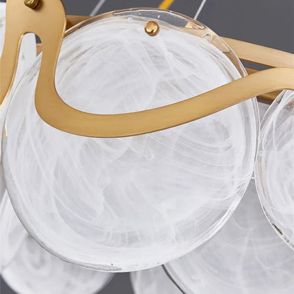 Lustre suspension en verre effet brume nordique — LZ4X9T2