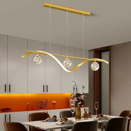 Suspension LED minimaliste en verre avec gradation intégrée — LZ4X9T