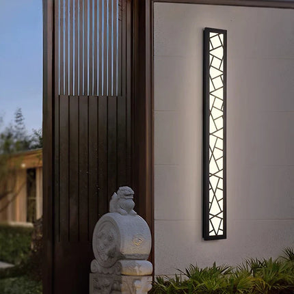 Applique murale LED style chinois en acrylique et métal lumière chaude 3000K — LZ4X9Q7F