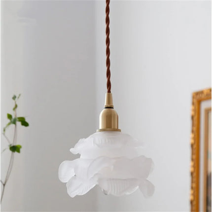 Suspension vintage en verre et laiton style nordique pour intérieur — LZ4X9P