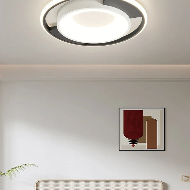 Plafonnier LED rectangulaire nordique à intensité variable avec télécommande — LZ4X9M