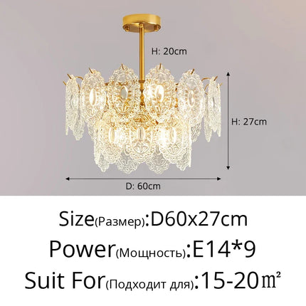 Lustre en verre luxueux pour intérieur élégant — LZ4P9XQ